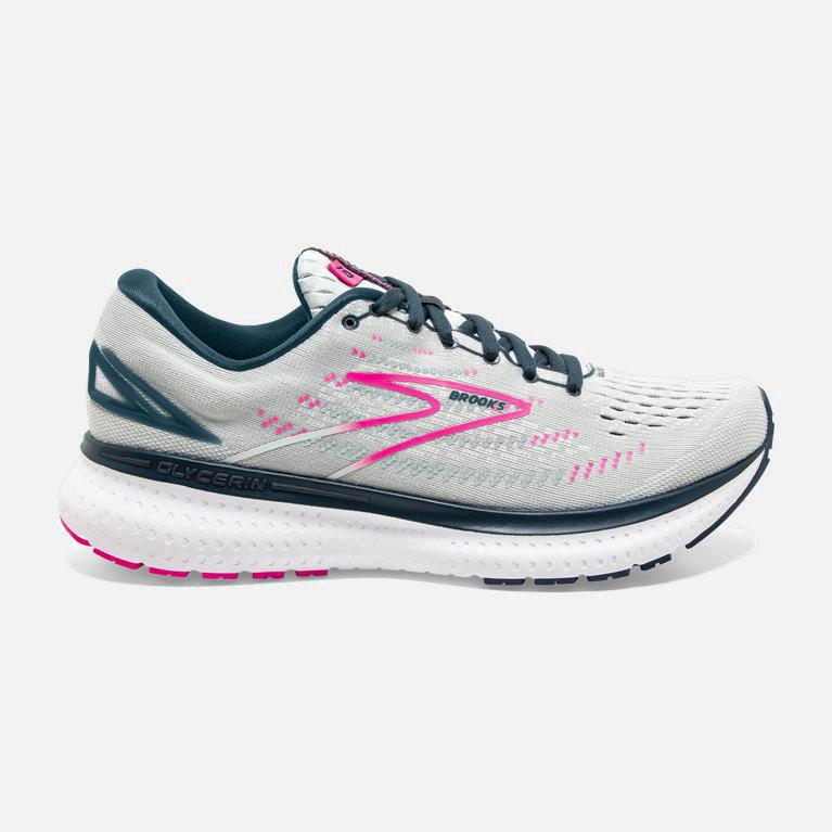 Brooks Glycerin 19 Hardloopschoenen voor Dames Donkerblauw/Roze/Grijs (HGEKI-1653)